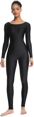 Miniatura 3 de OVIGILY Traje de baile unitardo de manga larga para mujer, traje de cuerpo completo de elastano