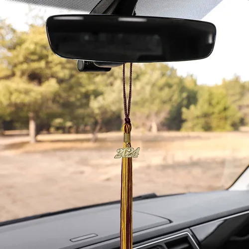 Miniatura 6 de Endea Graduation - Borla de doble color mixto con fecha dorada (negro/dorado antiguo, 2021)