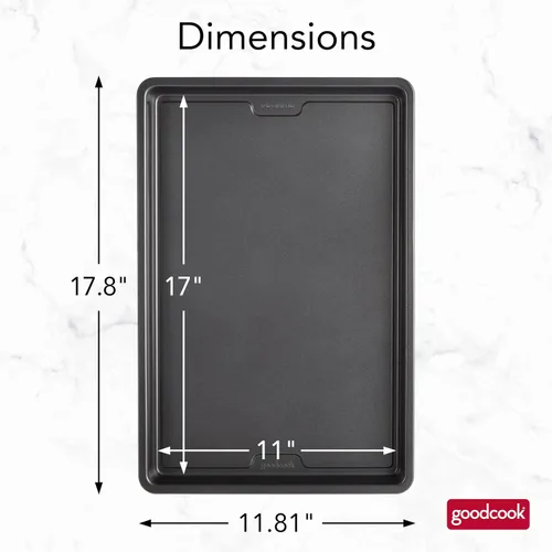 Miniatura 2 de GoodCook PRO - Bandeja grande para hornear, antiadherente, resistente a la deformación y a los arañazos, apta para lavavajillas, construcción