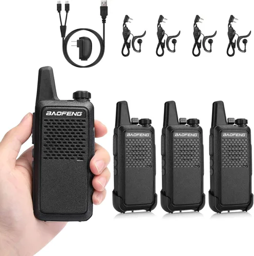 Miniatura 10 de BAOFENG GT-22 Walkie Talkies para adultos recargable, radios bidireccionales de largo alcance con batería de 1500 mAh, manos libres VOX portátiles