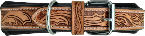 Miniatura 4 de Collar de cuero para perro, tamaño extra pequeño, estilo occidental, resistente, manual, ajustable, con cuentas y acolchado, suave para cachorros