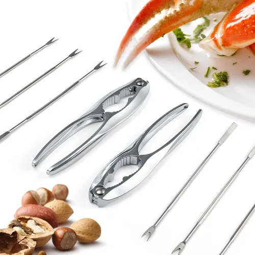 Miniatura 6 de Amco - Juego de herramientas para mariscos (acero inoxidable, 8 piezas), Juego de herramienta para mariscos