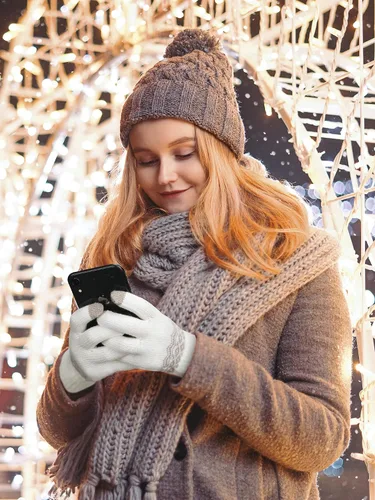 Miniatura 5 de 4 pares de guantes para pantalla táctil, guantes cálidos de invierno, guantes de punto gruesos para mujeres y adultos