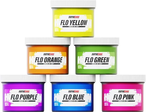 Screen Print Direct Tinta fluorescente de plastisol de 6 colores de secado rápido, curado a baja temperatura, 8 onzas por Screen Print Direct