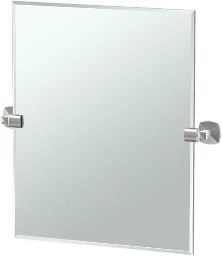 Miniatura 7 de Gatco 4149SM Jewel Espejo rectangular sin marco, cromo, 24 pulgadas de alto