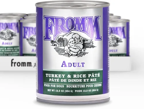 Miniatura 12 de Fromm Comida clásica de paté de pollo y arroz para adultos, comida húmeda prémium para perros, receta de pollo, caja de 12 latas