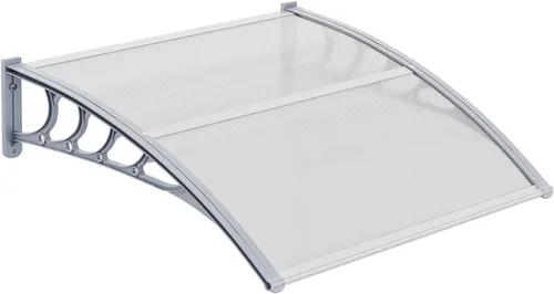 Miniatura 26 de VINGLI Toldo para Ventana Toldo para Puerta Exterior, 30" x 40" Toldos para Puertas Cubierta de Policarbonato Toldo para Puerta de Patio Protección