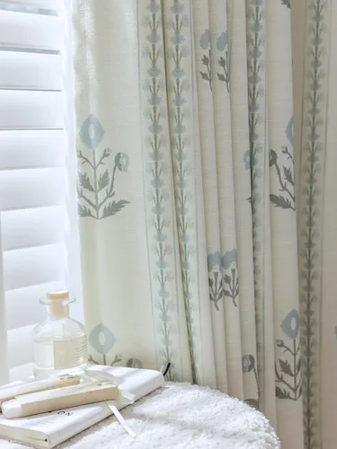 DrapePalette - Cortinas de mezcla de lino con pinzas plegadas para sala de estar, dormitorio, comedor - Juego de 2 cortinas con filtrado de luz -