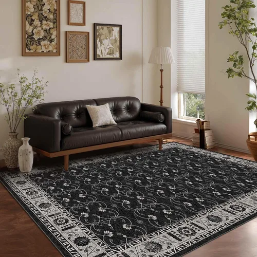 Miniatura 46 de Rugxara Alfombra de entrada lavable de 3 x 5, alfombras de pasillo bohemias antideslizantes para pasillo, entrada, cocina, baño, cuarto