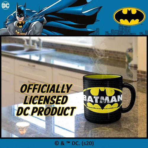 Miniatura 4 de Silver Buffalo DC Comics Taza de cerámica con logotipo de Batman, 20 onzas