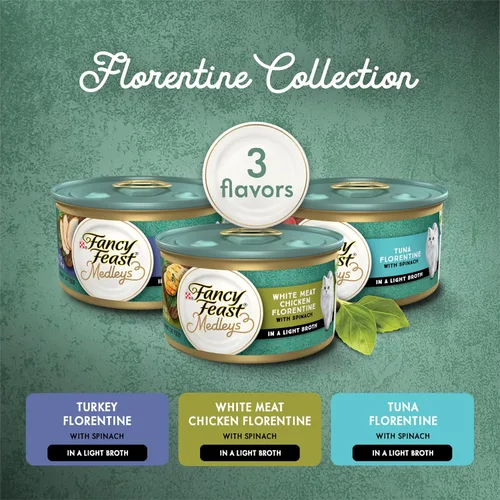 Miniatura 2 de Purina Fancy Feast Comida Húmeda para Gatos Medleys Florentine Paquete Variado de Comida Húmeda para Gatos - (2 Paquetes de 12) Latas de 3 oz