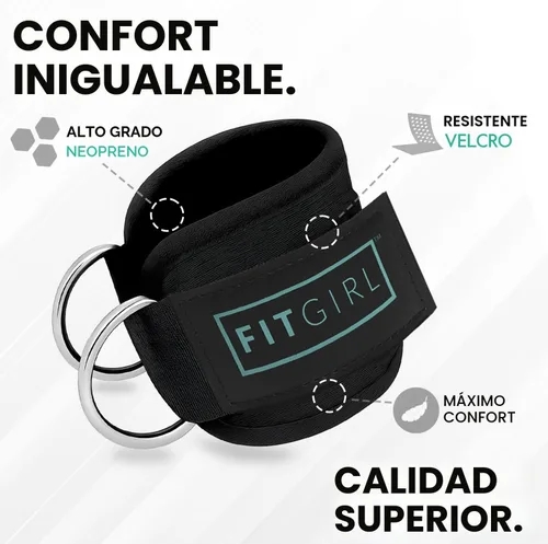 Miniatura 4 de FITGIRL Correa de tobillo para máquina de cable, acolchado de alta calidad y comodidad para máquinas de ejercicio con cable, accesorio de ejercicio