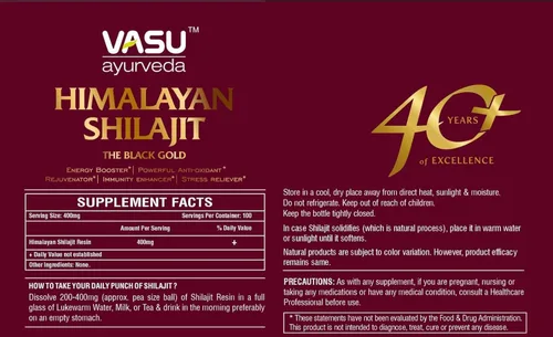 Miniatura 9 de VASU Ayurveda Himalayan Shilajit Resina 400 mg – Potenciador de energía natural probado en laboratorio con ácido fúlvico y más de 85 minerales traza