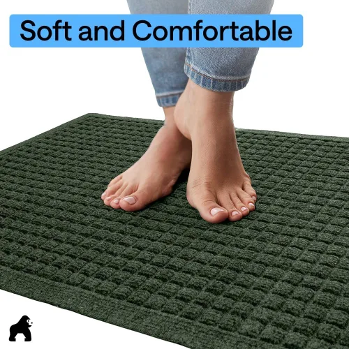 Miniatura 8 de GORILLA GRIP® HydroABSORB - Tapete ultra absorbente para puerta de entrada exterior, 47 x 35 pulgadas, atrapa la suciedad y la humedad, tapete
