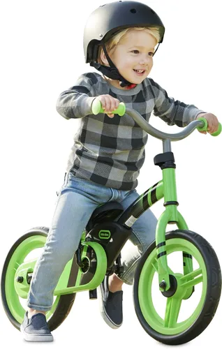 Little Tikes My First Balance-to-Pedal - Bicicleta de entrenamiento para niños, color verde, edad 2-5 años, 12 pulgadas, 649615C | para niños