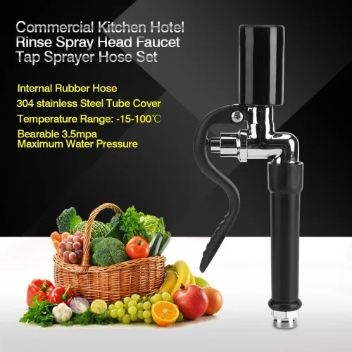 Miniatura 2 de Manguera de lavavajillas comercial Manguera flexible de alta presión Grifo de enjuague de latón Grifo de fregadero de mano Spray Lavavajillas