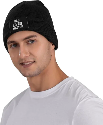 Miniatura 5 de Old Lives Matter Autumn and Winter Adult Warm and Cold Protection Elastic Soft Knitted Hat