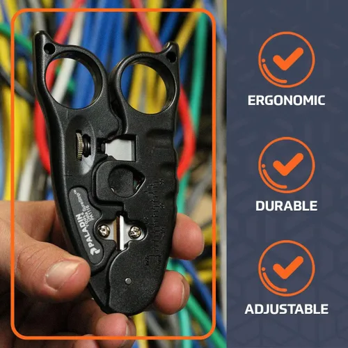 Miniatura 6 de Paladin Tools PA1116 - Cortador de cables de red y pelacables Poe Ethernet CAT3 CAT5 CAT5E CAT6 (grado profesional)
