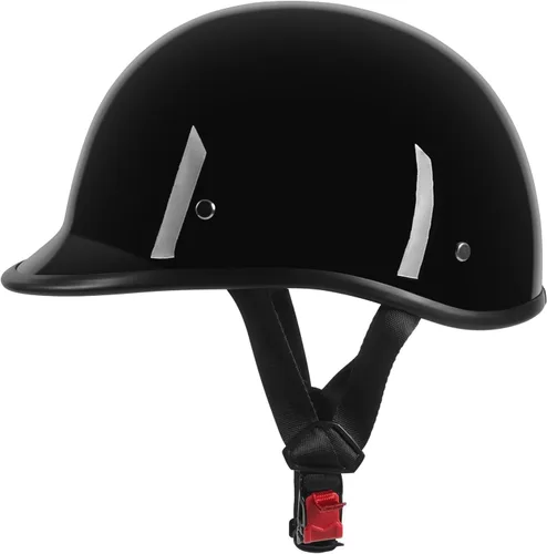 Miniatura 2 de CUTEY Casco de motocicleta, casco vintage, gorra polo abierta de media cáscara, unisex, certificado DOT