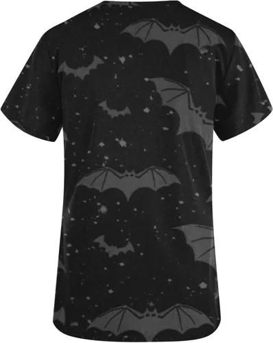 Miniatura 3 de V-Neck Scrubs Tops for Women Short Sleeve Halloween T-Shirt Cute Print V Neck Tunic Blouse Comfy Nurse Uniforms Womens Tops Clearance Under 10.00