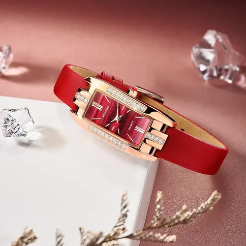 Miniatura 2 de ROCOSJEWE Watches for Women Japanese Quartz Analog Ladies Wrist Watch Leather Strap Elegant Waterproof Dress Watch Diamond RJ209S