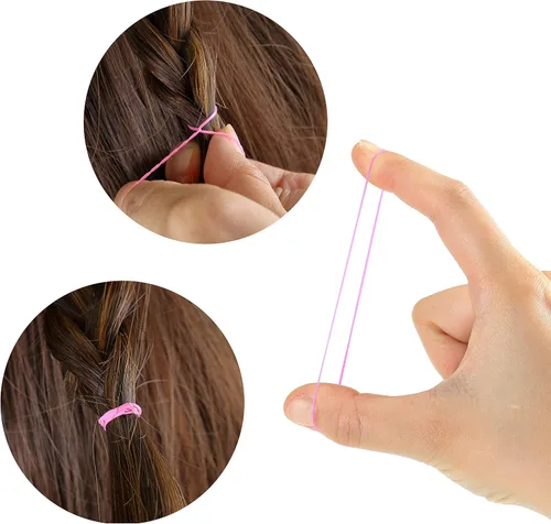 Miniatura 5 de Mr. Pen - Bandas de goma para el cabello de colores surtidos, paquete de 2400, mini lazos elásticos para cabello y niñas