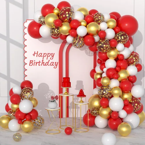 Miniatura 12 de Kit de arco de guirnalda de globos de color verde oscuro, negro y dorado, 122 globos de confeti negro verde oscuro metálico dorado para selva, Verde