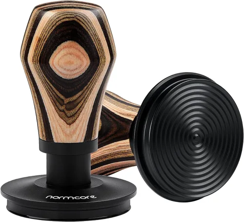 Miniatura 10 de Normcore Tamper para Espresso de 51 mm con base ondulada - Tamper con resorte - Muelles de repuesto de 15 lb / 25 lb / 30 lb - Mango y soporte
