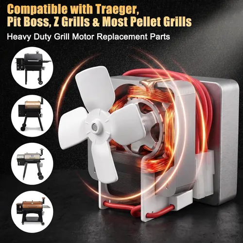 Miniatura 3 de Piezas de repuesto mejoradas de motor de barrena de 2.0 RPM para Traeger, parrillas de pellets de madera Pit Boss y ahumadores de Camp Chef