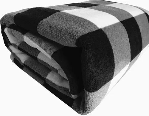 Miniatura 3 de UKELER Buffalo Check Manta Sherpa Throw de 80'' x 60'' - Manta de Franela de Felpa Suave Throws para Cama/Sofá/Sillón/Oficina/Campamento