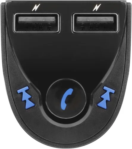 Miniatura 7 de ALURATEK Receptor de audio Bluetooth para coche y transmisor FM con micrófono para llamadas manos libres (ABF01F), azul