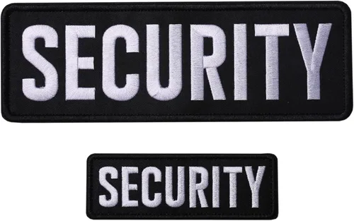 Parches bordados de seguridad con , parche de seguridad de tela duradera para uniformes de guardia de oficiales, chaleco, chaqueta, portador,