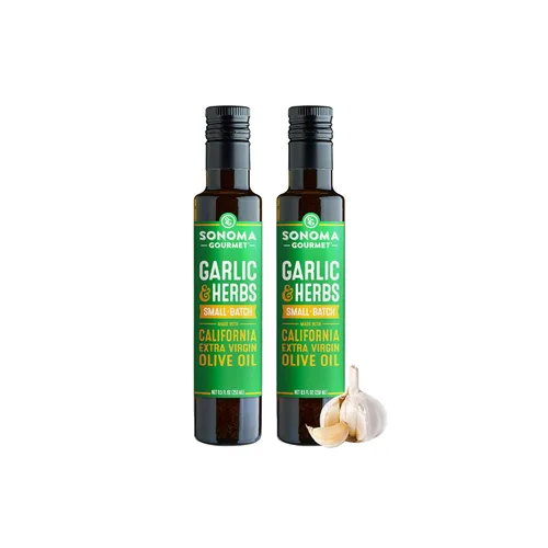 Miniatura 16 de Sonoma Gourmet: Aceite de oliva con sabor a ajo y hierbas Aceite de oliva virgen extra 100% California 8.5 onzas líquidas (paquete de 6)