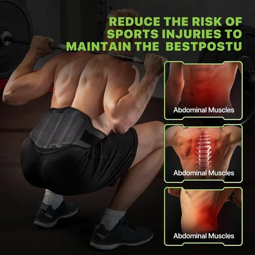 Miniatura 8 de Cinturón de levantamiento de pesas para hombres y mujeres, cinturón de gimnasio de apoyo lumbar y espalda de 8 pulgadas para culturismo, fitness