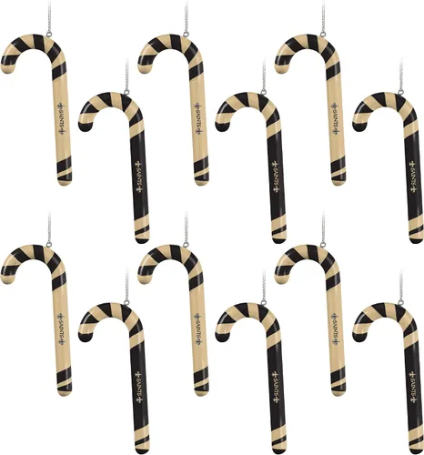 Miniatura 8 de NFL Team Logo 12 Pack Candy Cane Ornament Set