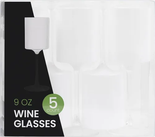 Miniatura 17 de PLASTICPRO Paquete de 10 copas de vino de plástico de 14 onzas, dos tonos, elegantes, desechables, con tallo, reutilizables, de plástico duro