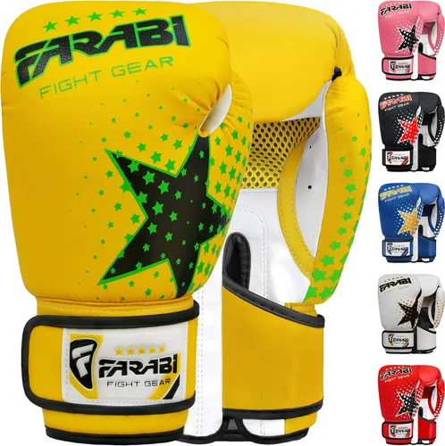 Miniatura 10 de Farabi Sports Guantes de boxeo para niños, 6 onzas, guantes de boxeo para jóvenes, MMA, Muay Thai, guantes de boxeo para niños, lo mejor