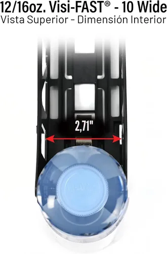 Miniatura 7 de Visi-FAST - Dispensador de bebidas de resorte, organizadores de refrigerador y almacenamiento para bebidas, botellas y latas de 12/16 onzas