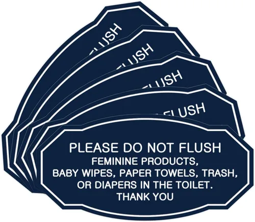Miniatura 8 de Signs ByLITA Letrero de etiqueta victoriana Please Do Not Flush (Lt Gray), pequeño, 1 paquete Gris claro