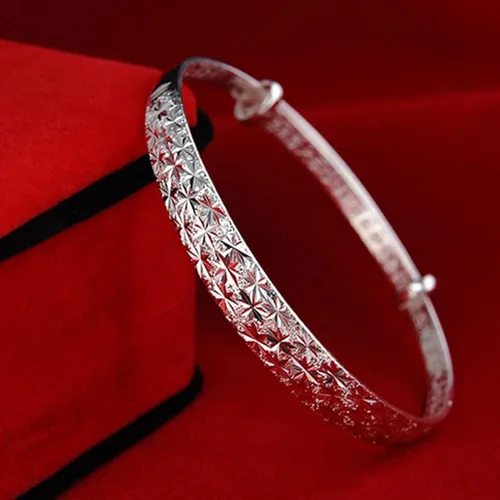 Miniatura 6 de Pulsera para mujer diseño de estrella tallada de moda para boda compromiso regalo