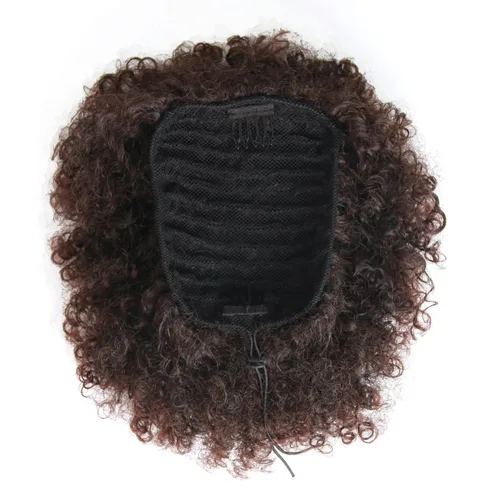 Miniatura 3 de Extensión de cola de caballo afro con cordón para mujeres negras, extensión de cola de caballo corta afro rizada, moño de cola de caballo rizada