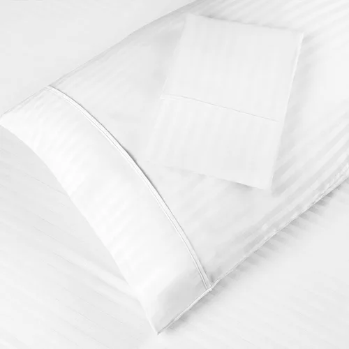 Miniatura 11 de Algodón egipcio de 300 hilos franjas Funda de almohada Set, Hunter Green, King