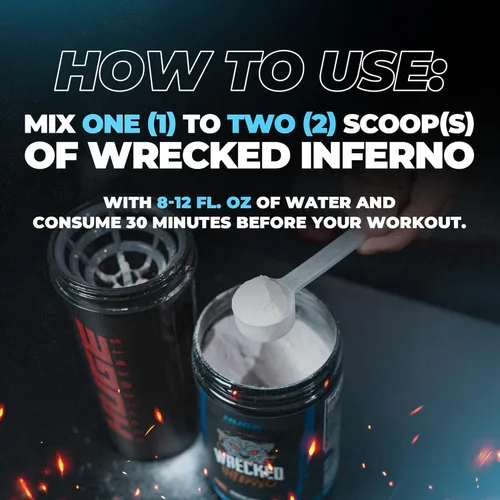 Miniatura 6 de Wrecked Inferno - Pre-entrenamiento termogénico para hombres y mujeres, aumenta la energía, aumenta la termogénesis y el metabolismo, mejora