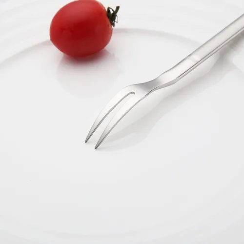Miniatura 4 de VANRA Juego de 3 cuchillos de postre de 5.2 pulgadas, tenedores de ensalada, cucharas de té, aperitivo de acero inoxidable, cuchillos para servir