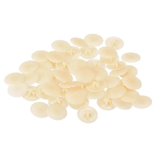 Miniatura 21 de uxcell Cubiertas de tapa de rosca, 80 piezas de 0.657 x 0.169 in de plástico para tornillos de rosca Phillips Cam Tornillo autorroscante, marrón café