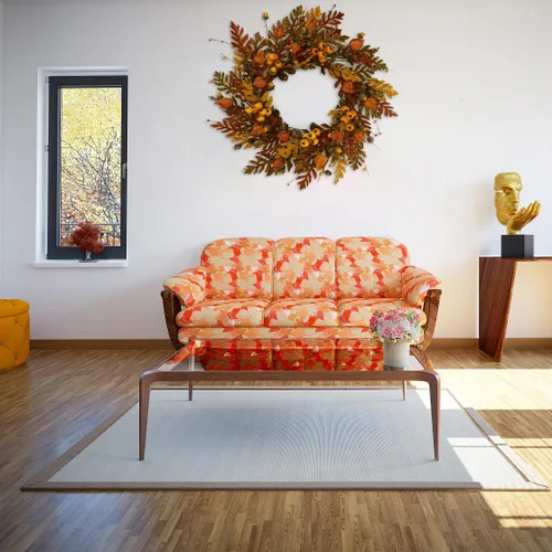 Miniatura 7 de WreathDream Corona de otoño de 20 pulgadas, corona de hojas de roble con capa de grosella, hoja de roble, bellota, baya, cono de pino para puerta
