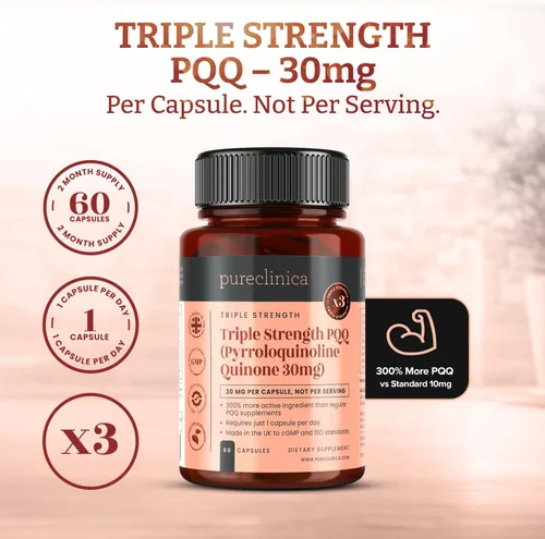 Miniatura 4 de Triple Strength PQQ (pirroloquinolina quinona) - Masivo 30mg x 60 cápsulas vegetarianas - 300% más fuerte que la mayoría de nuestros competidores