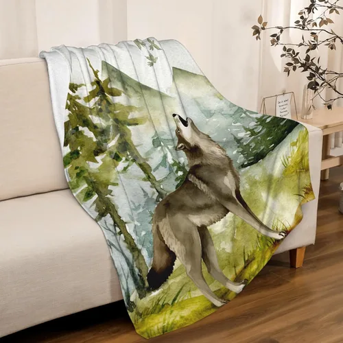 Miniatura 15 de Manta de bebé de hojas de lobo, manta súper suave para niños y niñas, regalos para recién nacidos, acogedora manta de recepción de bebé, manta