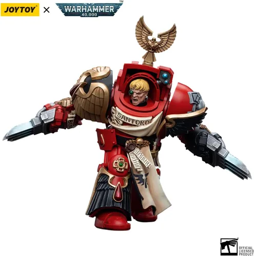 Miniatura 4 de Joytoy 1/18 Figura de acción Warhammer 40k Mecha 5.3 pulgadas de alto modelo de juguete ángeles de sangre terminadores de asalto Sargento Santoro