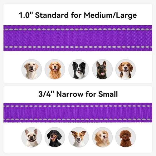 Miniatura 6 de Joytale - Correa reflectante de doble cara para perro, 6, 5 y 4 pies, resistente de nailon, asa acolchada, para pasear perros medianos y grandes